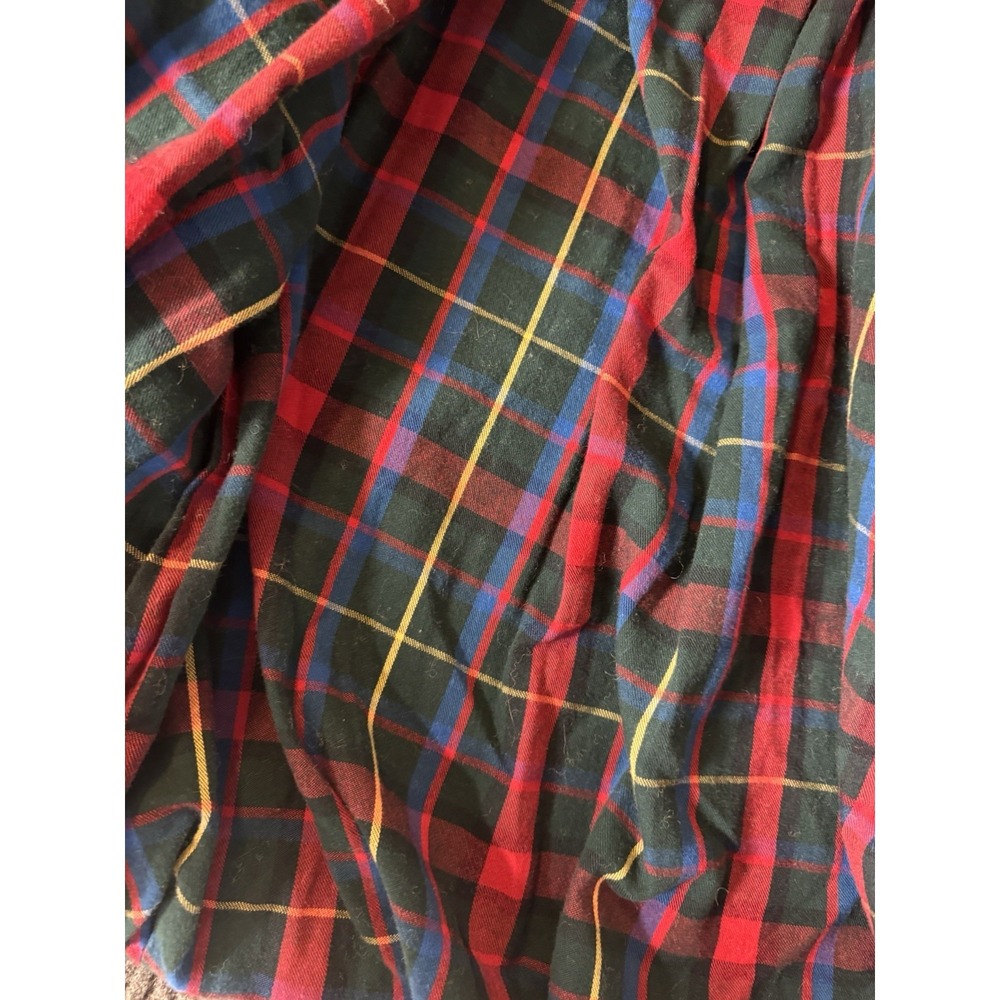 Men's Classic LL Bean Ragg Wool Sweater 100% Lambswool Flannel Plaid Lining Med - Picture 7 of 9